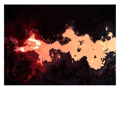 Фото на холсте абстракция лавы. размер 40х30 см.