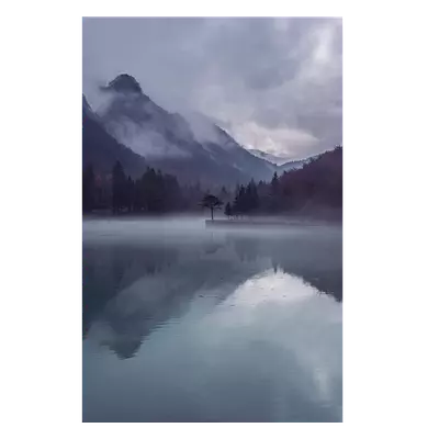 Фото на холсте вечернее озеро, размера 40x60