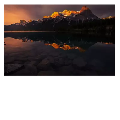 Фото на холсте горы в отражении, размера 60x40