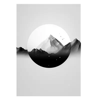 Фото на холсте абстракция гор, размера 50x70