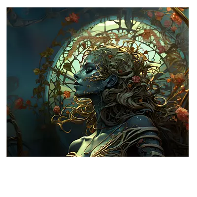 Фото на холсте девушка ai, размера 60x50