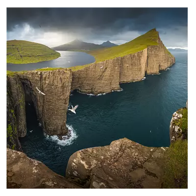 Фото на холсте фьорд, размера 100x100