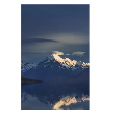 Фото на холсте луна над горами, размера 50x75