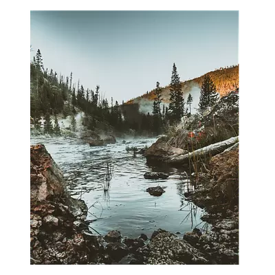 Фото на холсте горное озеро, размера 50x60
