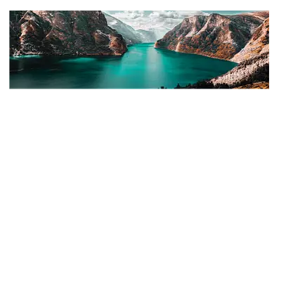 Фото на холсте зеленоватое озеро, размера 90x30