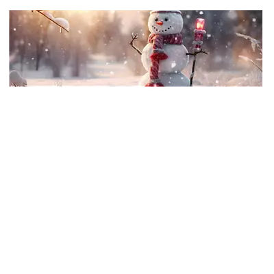 Фото на холсте снеговик, размера 90x30