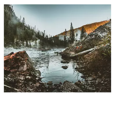 Фото на холсте горное озеро, размера 60x50