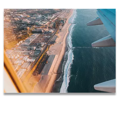 Фото на холсте крыло самолёта, размера 80x60