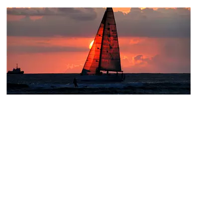 Фото на холсте яхта, размера 80x40