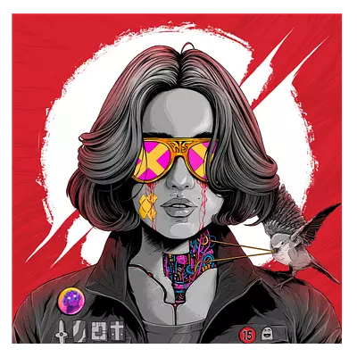 Фото на холсте девушка в очках, размера 60x60