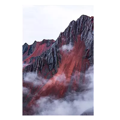 Фото на холсте горный хребет в облаках, размера 40x60