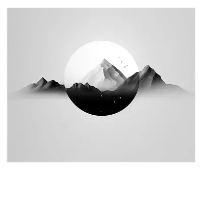 Фото на холсте абстракция гор, размера 60x50