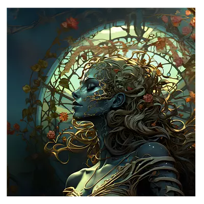 Фото на холсте девушка ai, размера 80x80