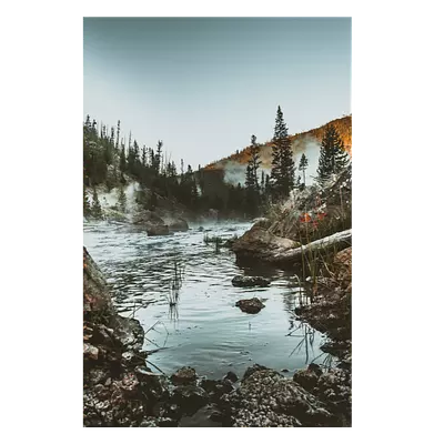 Фото на холсте горное озеро, размера 80x120