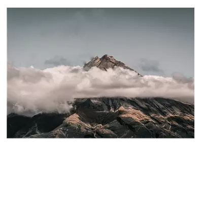 Фото на холсте горы в облаках, размера 70x50