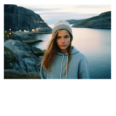 Фото на холсте девушка у озера, размера 70x50