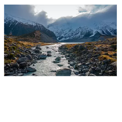 Фото на холсте горная река, размер 45 x 30 см. закажите печать!