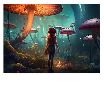 Фото на холсте девушка в сказке. размер 40х30.