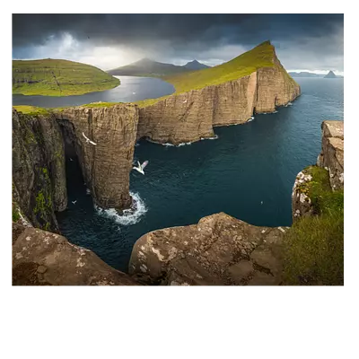 Фото на холсте фьорд, размера 60x50