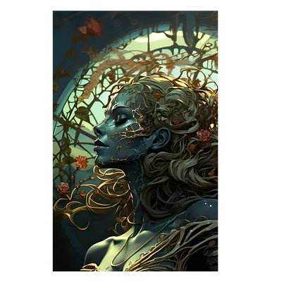 Фото на холсте девушка ai, размера 30x45