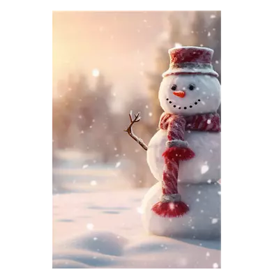 Фото на холсте снеговик, размера 80x120
