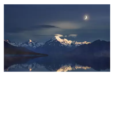 Фото на холсте «луна над горами», размер 45х30 см, длина до 220 см