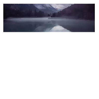 Фото на холсте вечернее озеро, размера 120x40