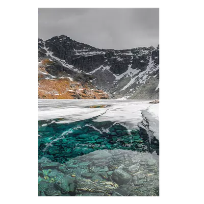 Фото на холсте замерзшее горное озеро, размера 40x60
