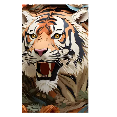 Фото на холсте тигр, размера 20x30