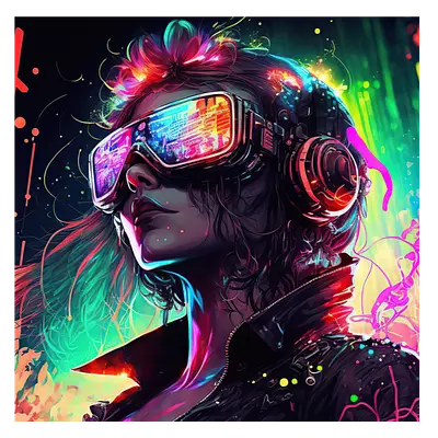 Фото на холсте digital girl, размера 80x80