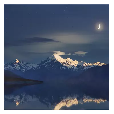 Фото на холсте луна над горами, размера 50x50