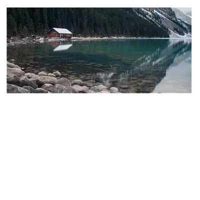 Фото на холсте домик у озера, размера 60x30