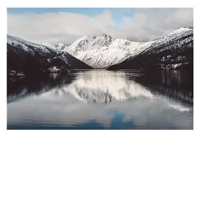 Фото на холсте озеро на фоне гор, размера 120x80