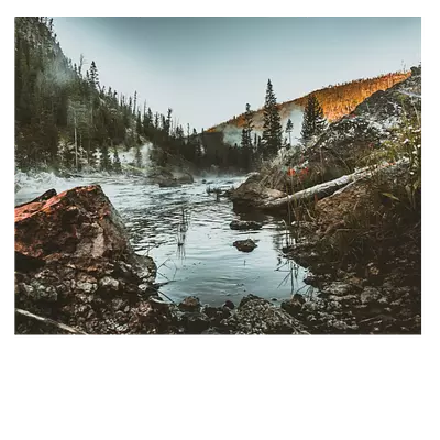 Фото на холсте горное озеро 50х40 см до 220 см в длину