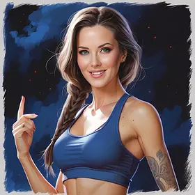 Cyberpunk goddess art sketch