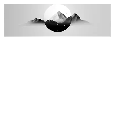 Фото на холсте абстракция гор, размера 90x30