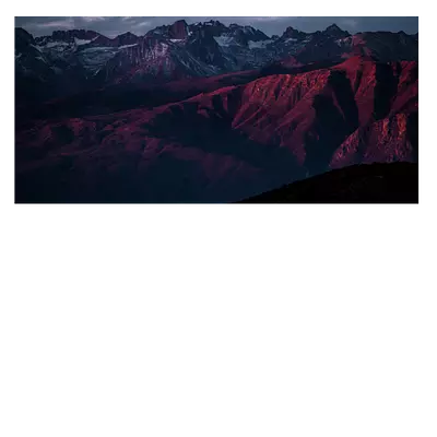 Фото на холсте горы в закате, размера 60x30