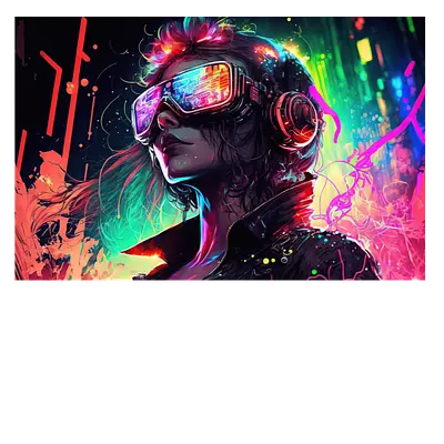 Фото на холсте digital girl, размера 60x40