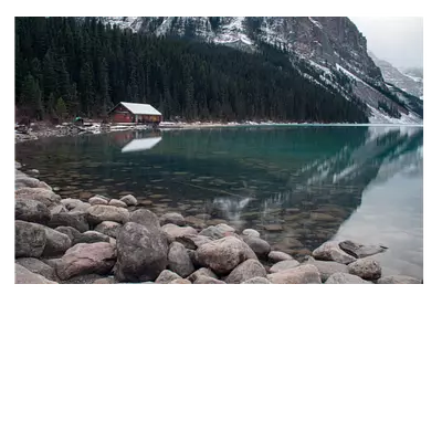 Фото на холсте домик у озера, размера 120x80