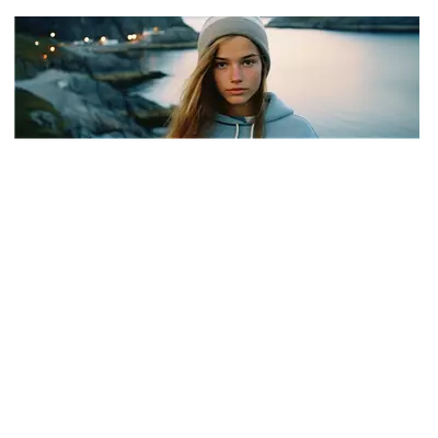 Фото на холсте девушка у озера, размера 90x30