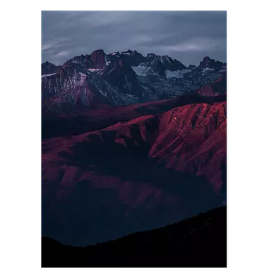 Фото на холсте горы в закате, размера 30x40