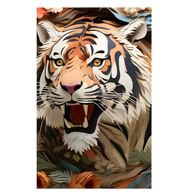 Фото на холсте тигр, размера 30x45