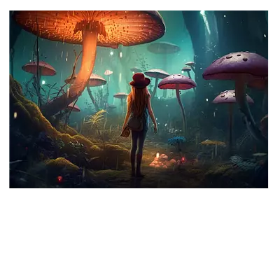 Фото на холсте девушка в сказке, размера 100x70