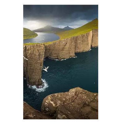 Фото на холсте фьорд, размера 80x120