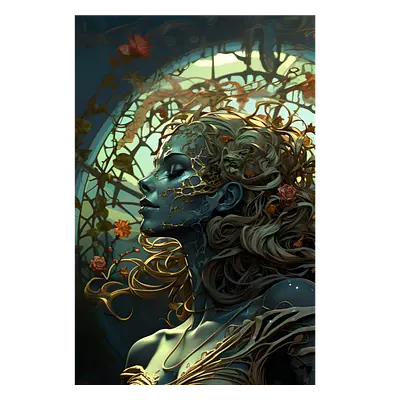 Фото на холсте девушка ai, размера 60x90