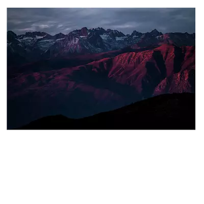 Фото на холсте горы в закате, размера 75x50