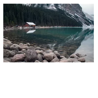Фото на холсте домик у озера, размера 75x50