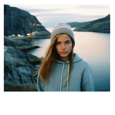 Фото на холсте девушка у озера, размера 60x50