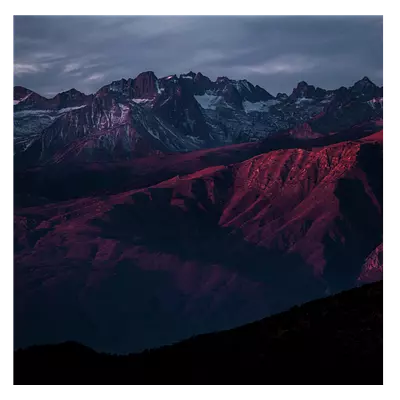 Фото на холсте горы в закате, размера 40x40