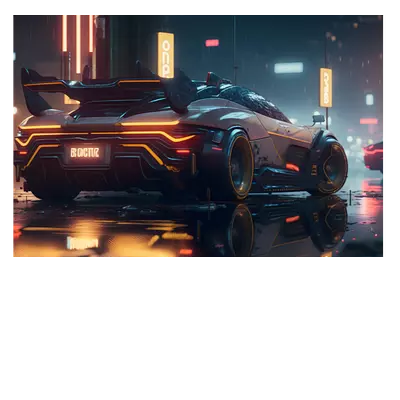 Фото на холсте футуристическое авто, размера 120x80